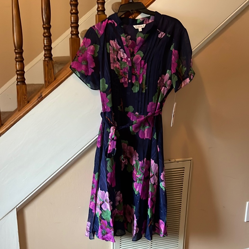 Nanette Nanette Lepore Floral Button Front Dress NWT